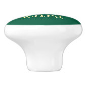 Poignée de porte vert monogramme (Côté)