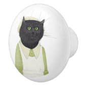 POIGNÉE DE TIROIR EN CÉRAMIQUE CHAT AIDE DE CUISIN (Droite)