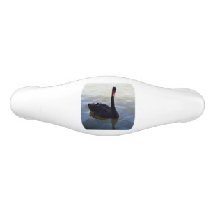 Poignée De Tiroir En Céramique Droplets De Cygne Noir Dans L'Étang,