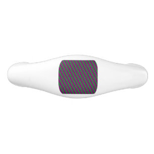 Poignée De Tiroir En Céramique Rayures Vertes & Violettes Paillettes