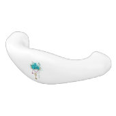 Poignée De Tiroir En Céramique Roses turquoise avec touches (Angle)