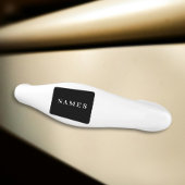 Poignée De Tiroir En Céramique Simple Black Custom Ajouter Votre Nom Élégant