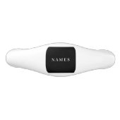 Poignée De Tiroir En Céramique Simple Black Custom Ajouter Votre Nom Élégant (Devant)