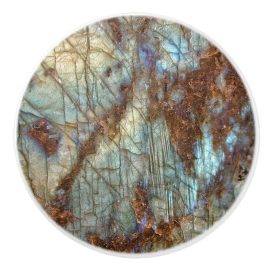 Poignée de tiroir en cristal imprimé de labradorit (Devant)