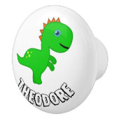 Poignée de tiroir en dino vert pour enfants person (Droite)