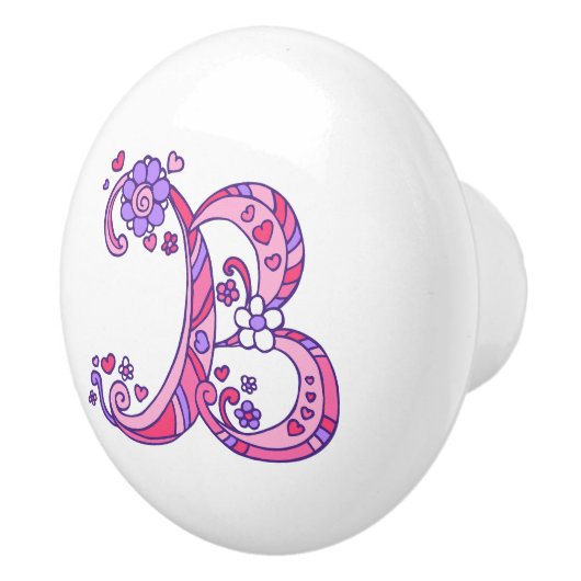 Poignée décorative à lettre B monogrammée (Droite)