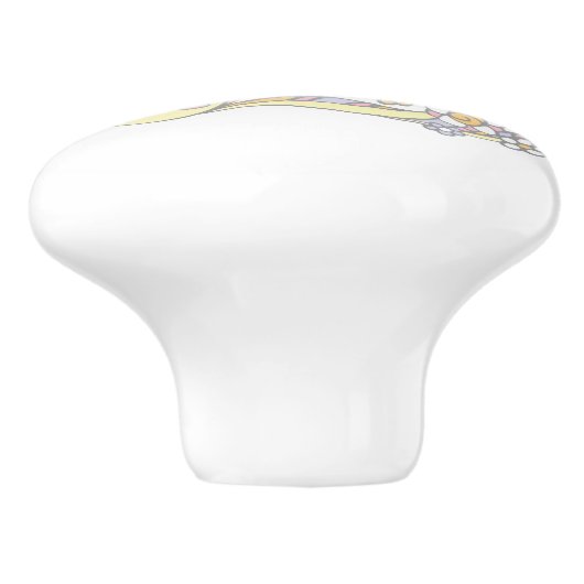 Poignée E monogramme de lettre décorative (Côté)