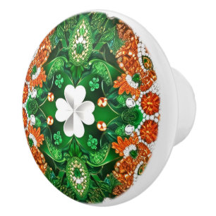 Poignée en céramique avec couleurs design irlandai