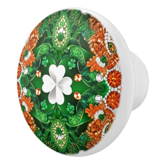 Poignée en céramique avec couleurs design irlandai (Droite)