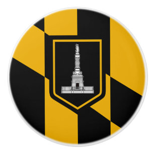Poignée en céramique avec drapeau de Baltimore, US