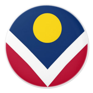 Poignée en céramique avec drapeau de Denver City, 