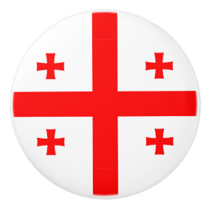 Poignée en céramique avec drapeau de Géorgie