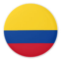 Poignée en céramique avec drapeau de la Colombie