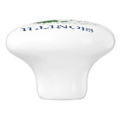 Poignée en céramique avec drapeau de l'Illinois St (Côté)