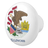 Poignée en céramique avec drapeau de l'Illinois St (Droite)