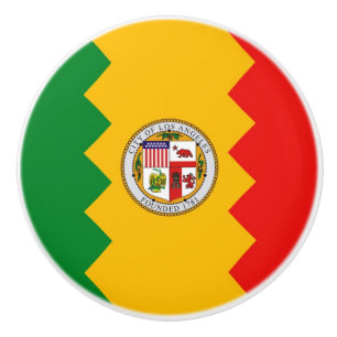 Poignée en céramique avec drapeau de Los Angeles, 