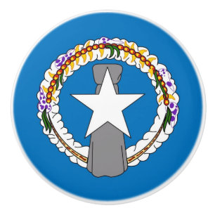 Poignée en céramique avec drapeau de Mariana du No