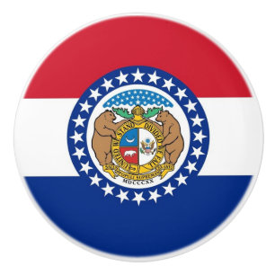Poignée en céramique avec drapeau de Missouri, USA