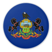 Poignée en céramique avec drapeau de Pennsylvanie, (Devant)