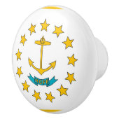 Poignée en céramique avec drapeau de Rhode Island, (Droite)