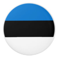 Poignée en céramique avec drapeau d'Estonie
