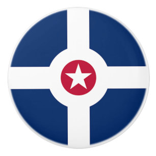 Poignée en céramique avec drapeau d'Indianapolis, 