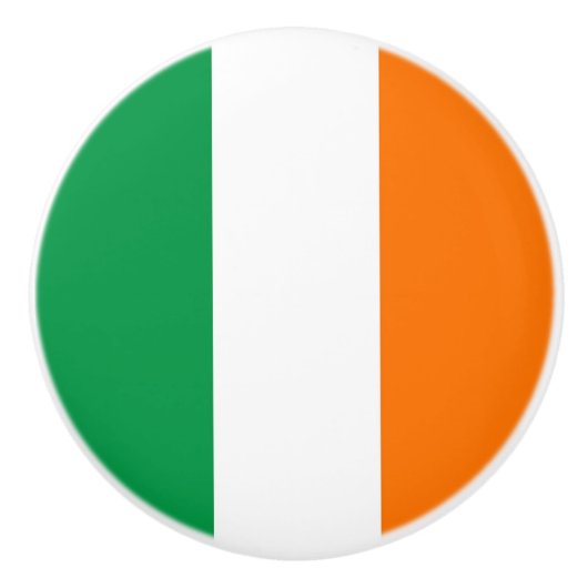 Poignée en céramique avec drapeau d'Irlande (Devant)