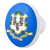 Poignée en céramique avec drapeau du Connecticut,  (Droite)