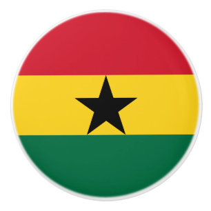 Poignée en céramique avec drapeau du Ghana