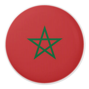 Poignée en céramique avec drapeau du Maroc