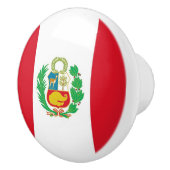 Poignée en céramique avec drapeau du Pérou (Droite)