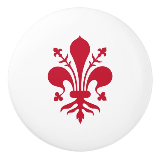 Poignée en céramique avec le drapeau de Florence, (Devant)