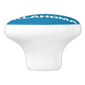 Poignée en céramique avec le drapeau de l'Oklahoma (Côté)