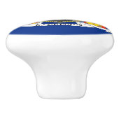 Poignée en céramique avec le drapeau de New York,  (Côté)