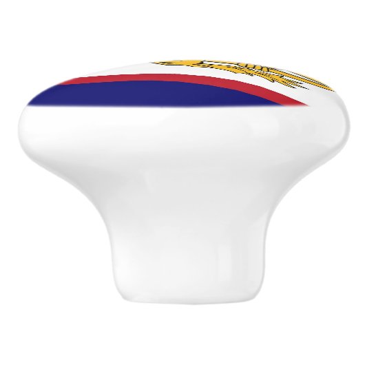 Poignée en céramique avec le drapeau des Samoa amé (Côté)