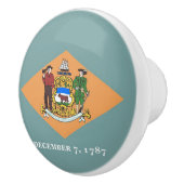 Poignée en céramique avec le drapeau du Delaware, (Droite)