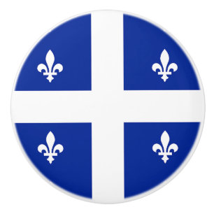 Poignée en céramique avec le drapeau du Québec, Ca