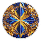 Poignée en céramique avec les couleurs suédoises (Devant)