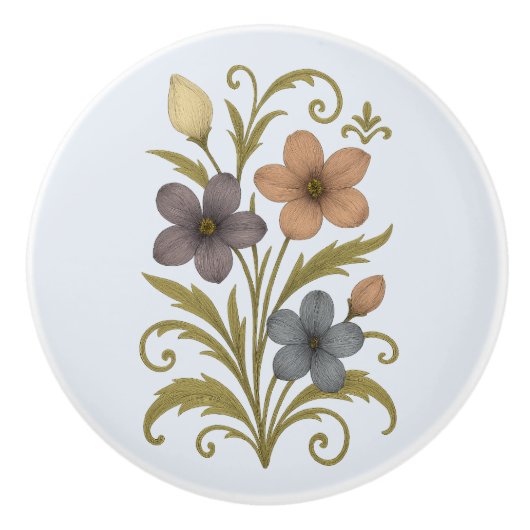 Poignée en Céramique charme rustique (Devant)