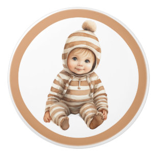 Poignée en céramique de bébé réaliste – Décoration