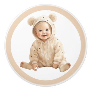 Poignée en céramique de bébé réaliste – Décoration