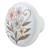 Poignée en Céramique douceur du matin, florale (Droite)
