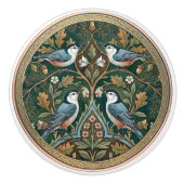 Poignée en céramique en forme d'oiseau sittelle (Devant)