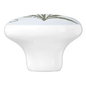 Poignée en Céramique fleur bleue (Côté)