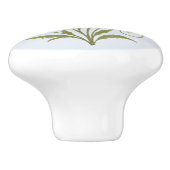 Poignée en Céramique fleur nature-rustique design (Côté)