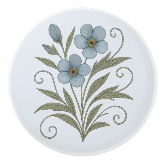 Poignée en Céramique only blue, seulement bleu (Devant)