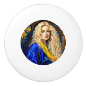 poignée en céramique poignée porte bouton - bleu (Devant)