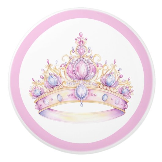 Poignée en céramique Princesse Tiara Fille (Devant)