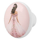 Poignée en céramique rose princesse pour fille (Droite)
