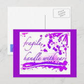 poignée fragile avec carte postale (Devant / Derrière)